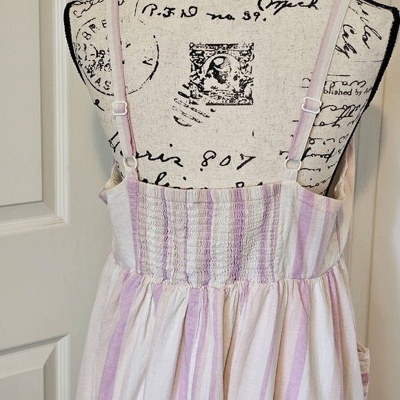 Torrid Striped Midi Linen Button-Front Dress - Picture 7 of 10